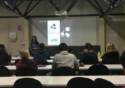 Nanolive live cell imaging microscope: students listening to Nanolive talk at EPFL